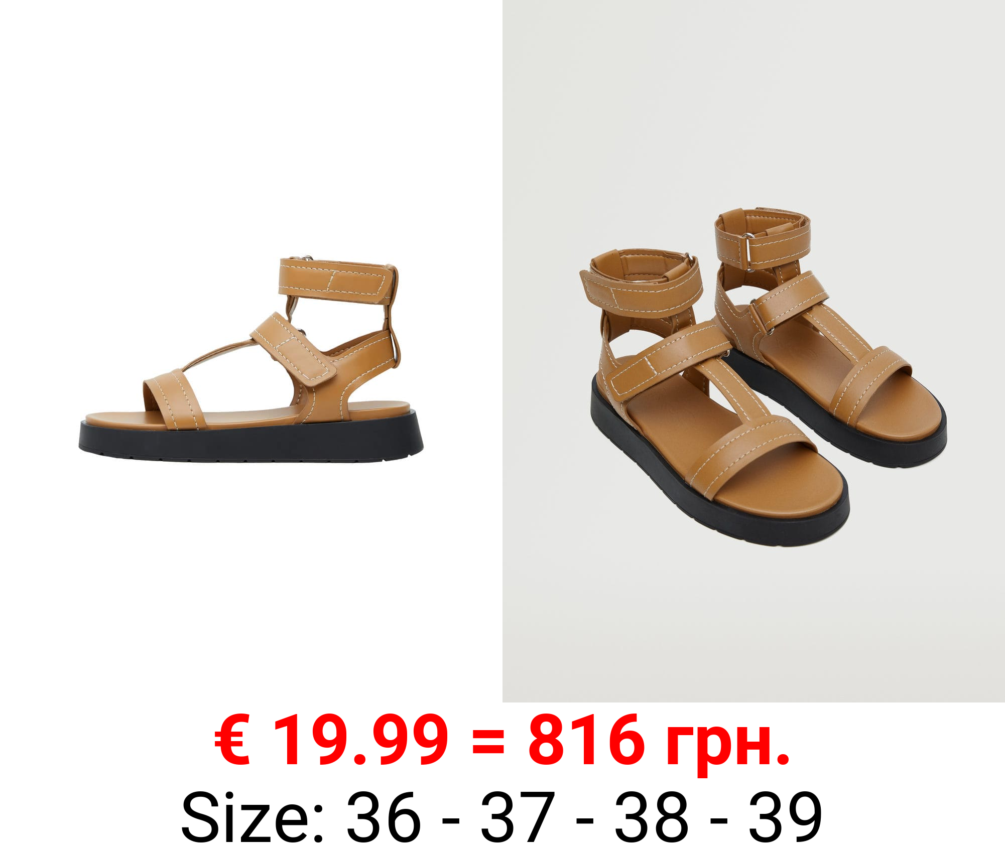 sandalia tiras plataforma 