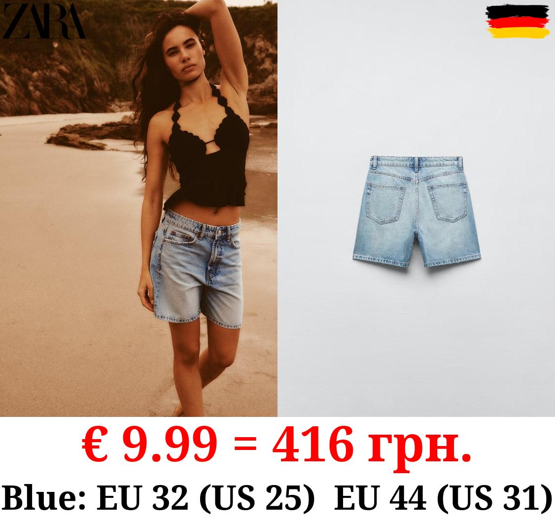 TRF REGULAR FIT MID-RISE BERMUDA SHORTS