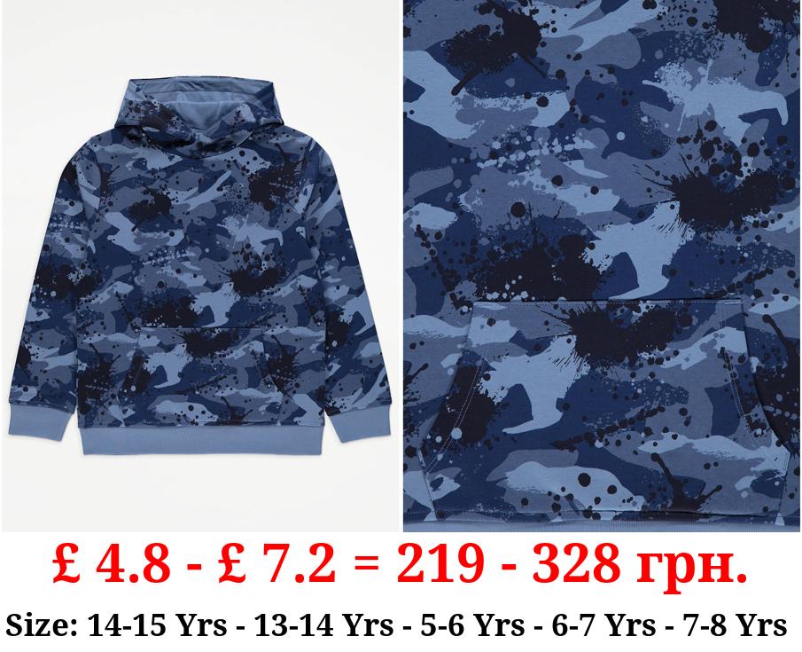 Blue Camouflage Hoodie