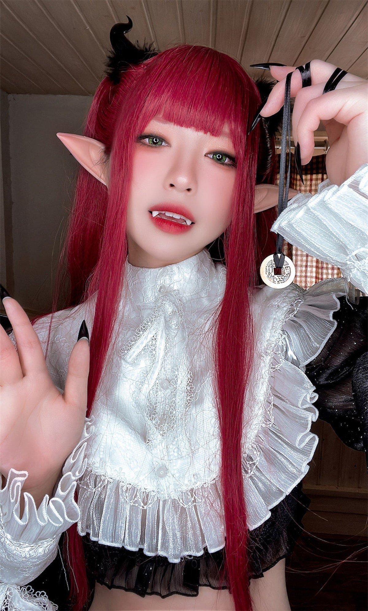 Cosplay 半半子Banbanko 小恶魔利兹 49