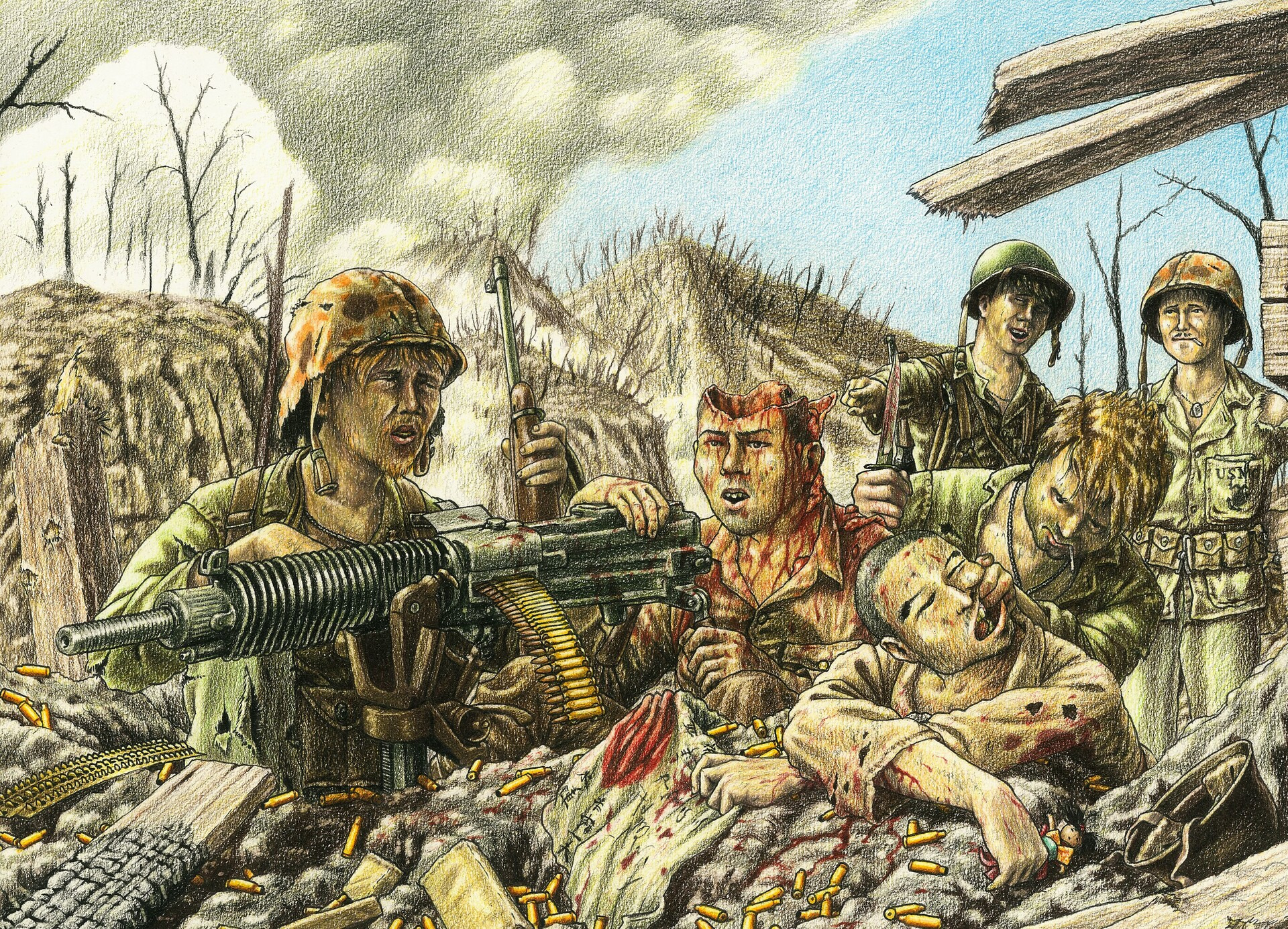 Мировые войны первая и вторая явились. Михаэль Аккерман картины. Битва за Пелелиу 1944 арт.