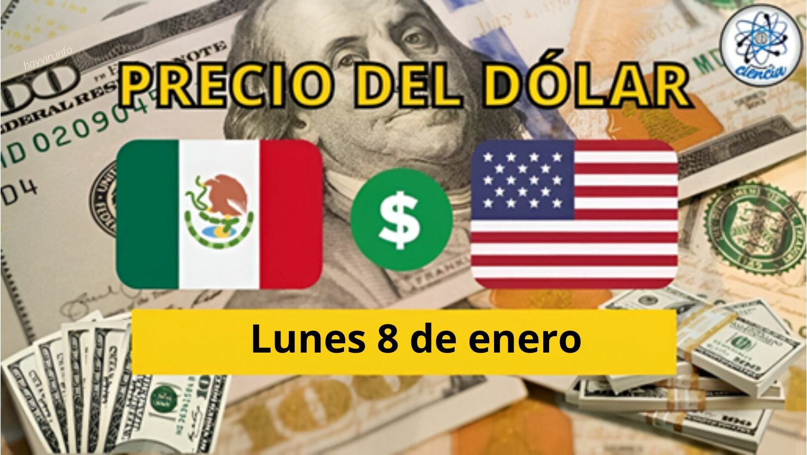 A dollár ára január 8., hétfő Hogyan jelent meg az árfolyam Mexikóban?
