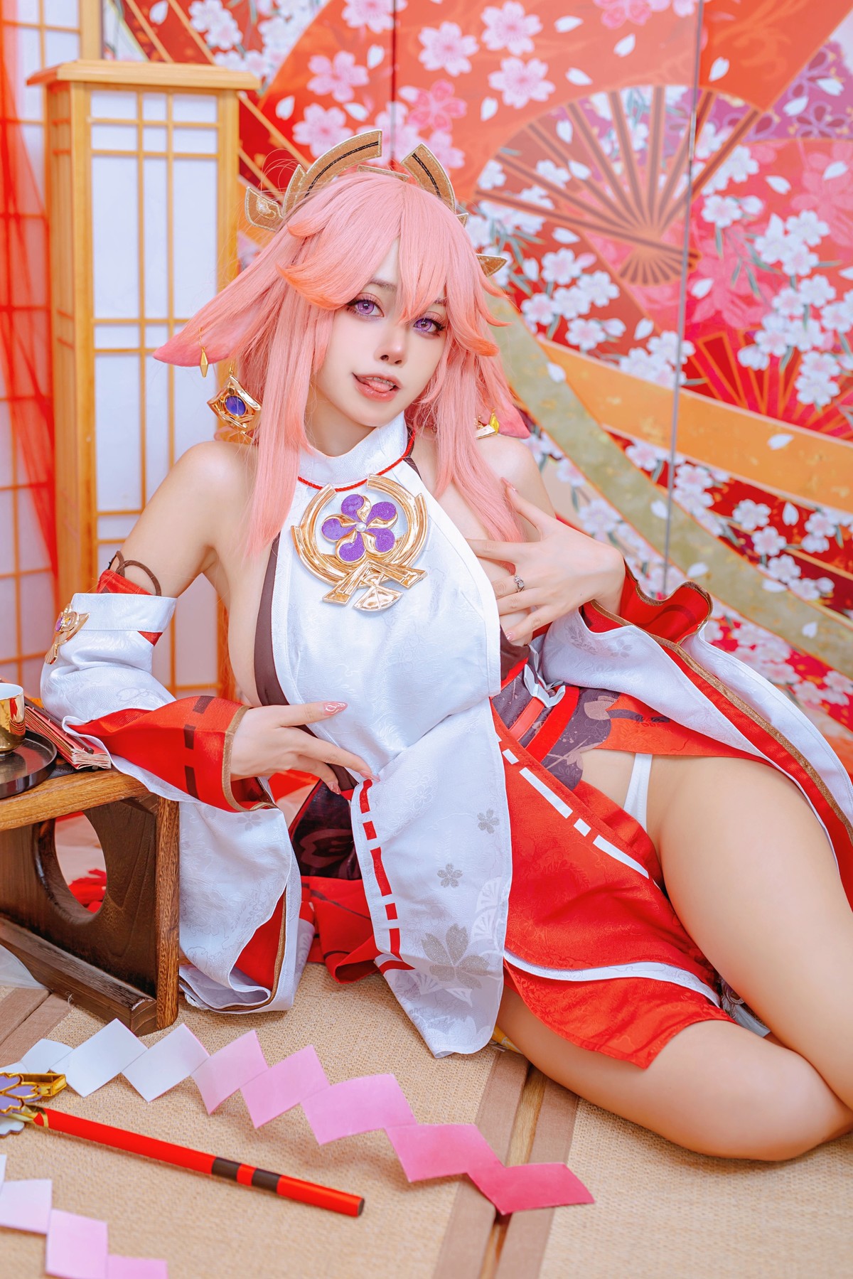 Cosplay 日本性感萝莉Byoru 八重神子 雷電将軍 Set.01 3