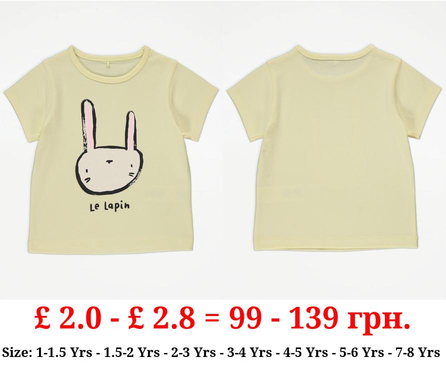Yellow Le Lapin Bunny T-Shirt