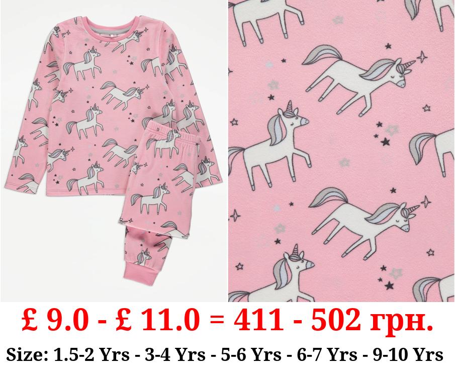 Pink Unicorn Fleece Pyjamas