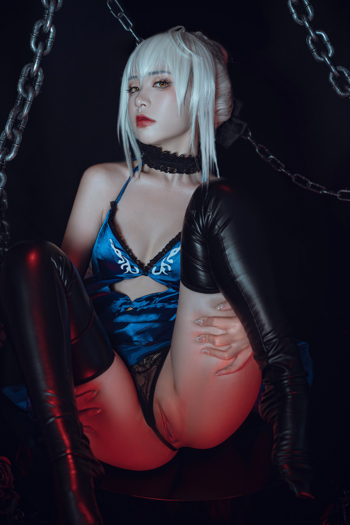 爆机少女喵小吉 Cosplay 黑呆 Saber Alter 18