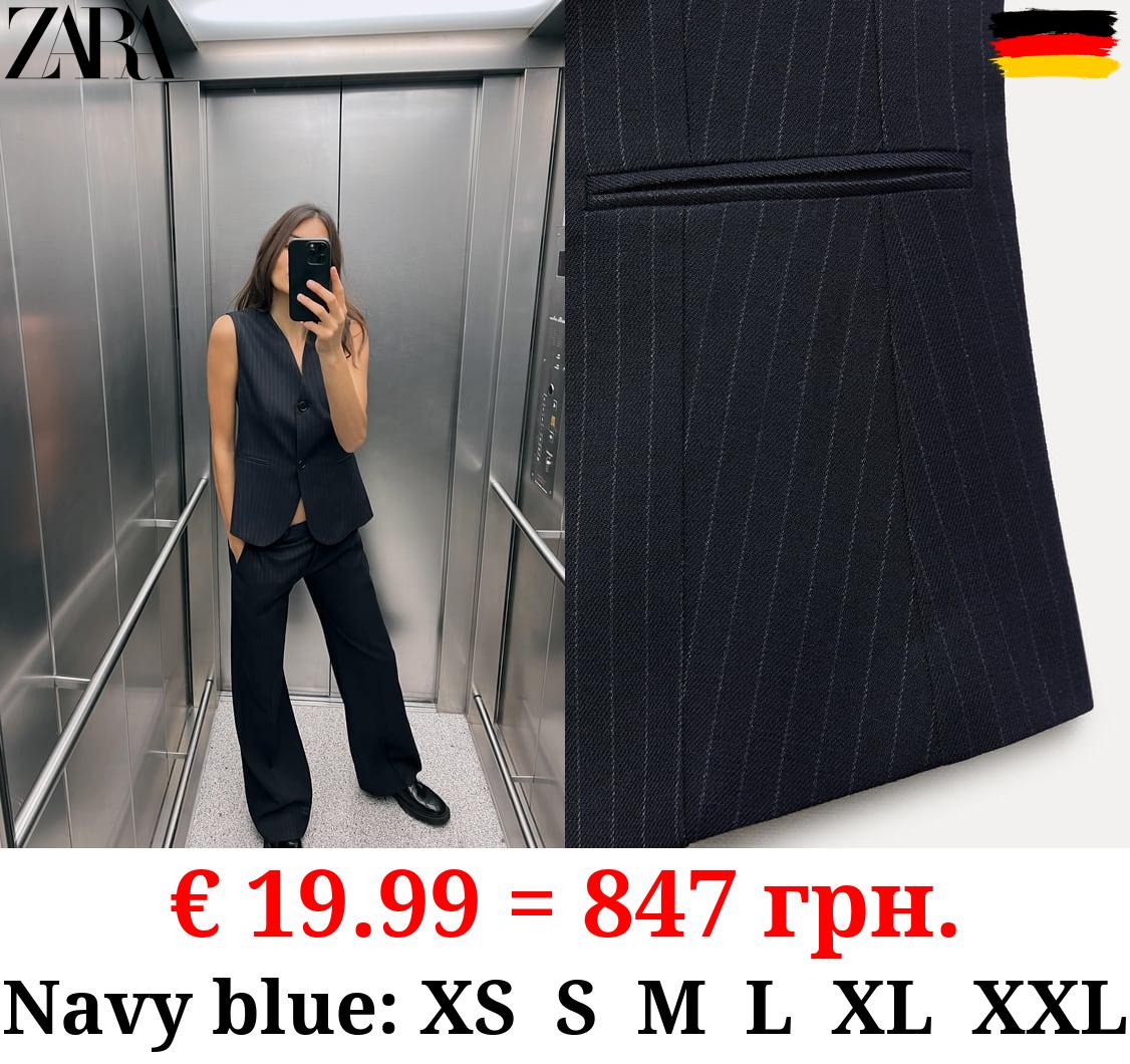 ZW COLLECTION PINSTRIPE WAISTCOAT