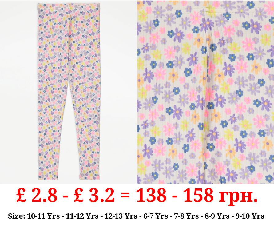 Ditsy Floral Ribbed Leggings