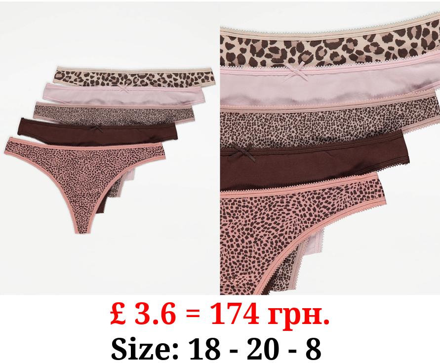 Neutral Animal Thongs 5 Pack