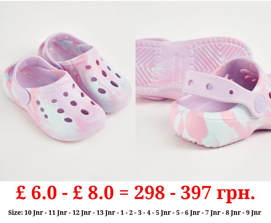 Pink Tie Dye Clogs