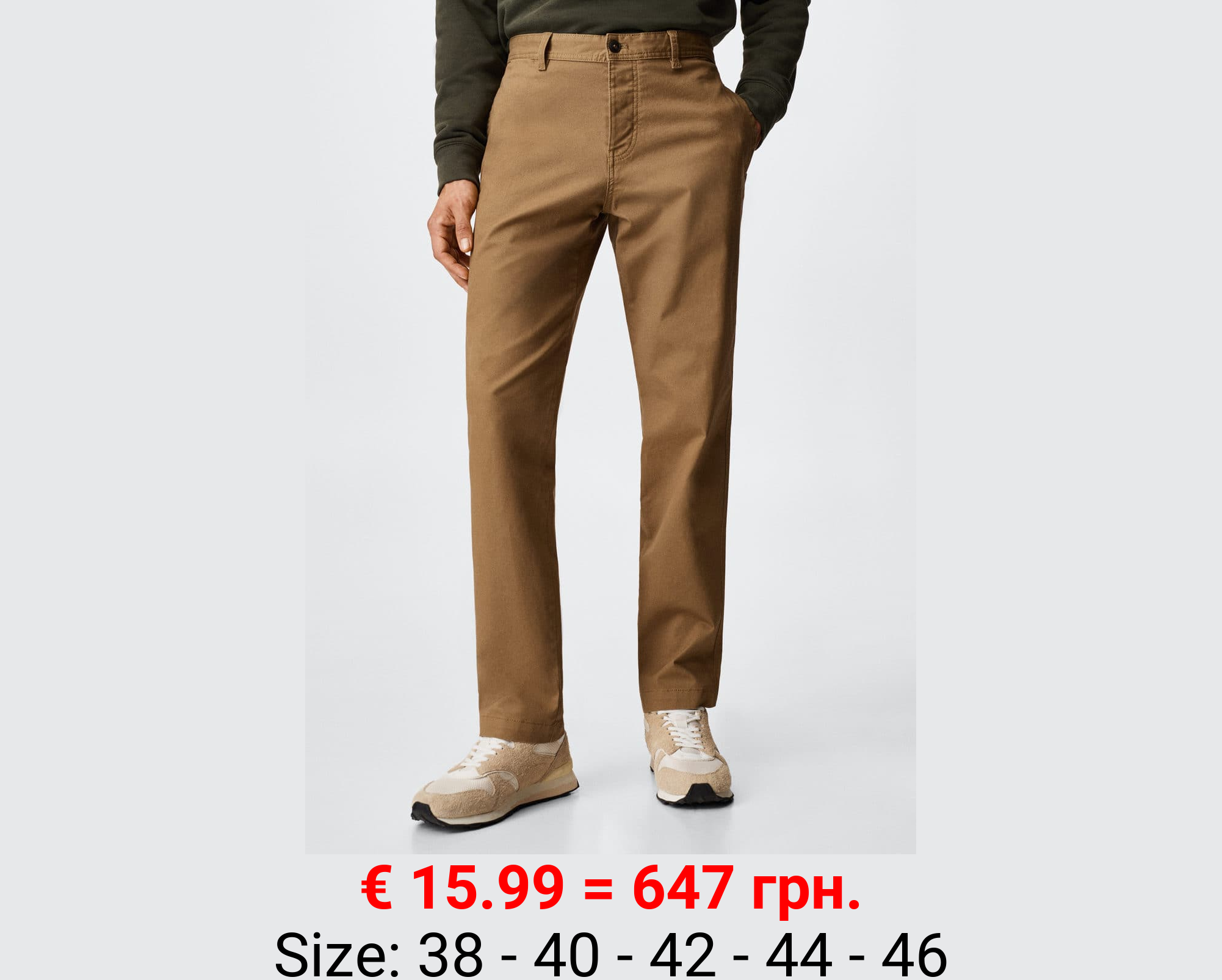 Pantalón chino straight fit