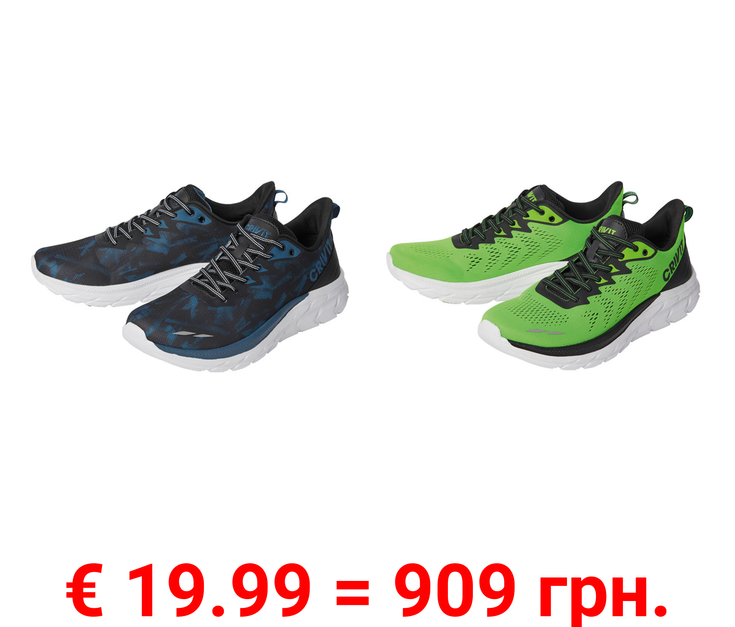 CRIVIT Herren Sport- und Freizeitschuh aus atmungsaktivem Mesh