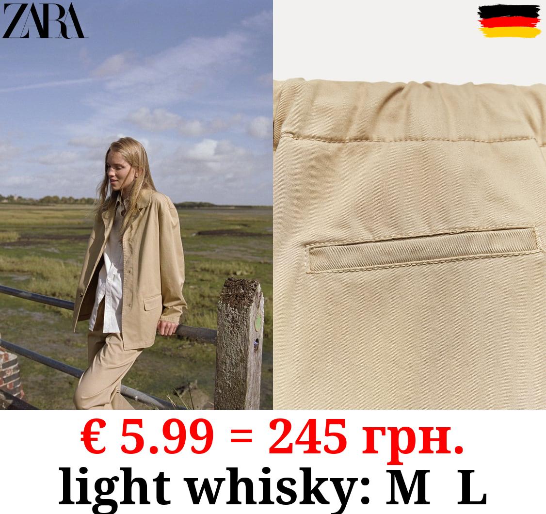 ZW COLLECTION FADED TWILL PYJAMA-STYLE TROUSERS