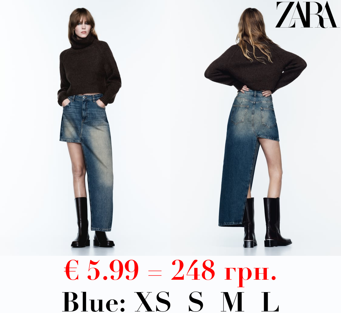 Z1975 ASYMMETRIC DENIM SKIRT