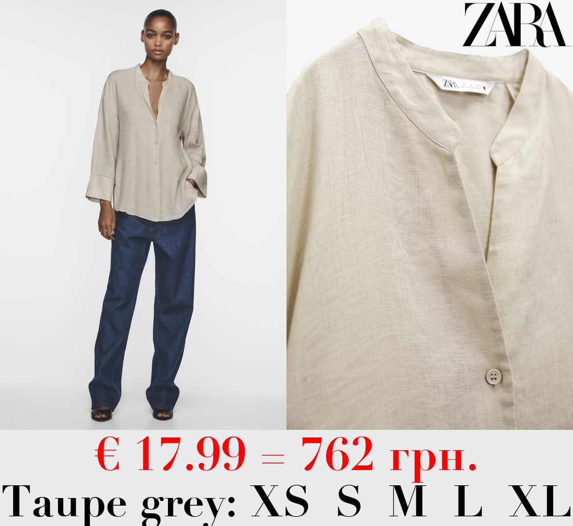 ASYMMETRIC LINEN SHIRT