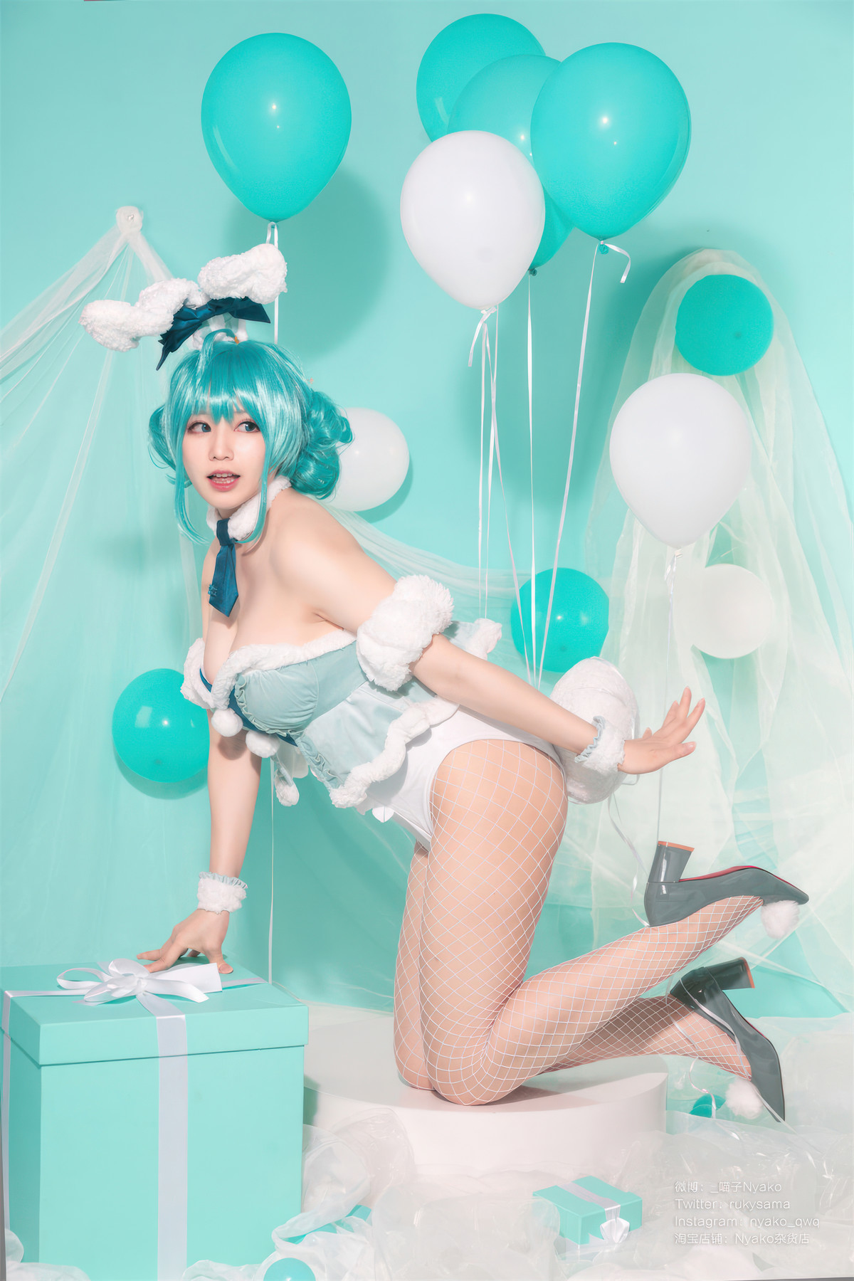 Cosplay Nyako喵子 初音白兔 30
