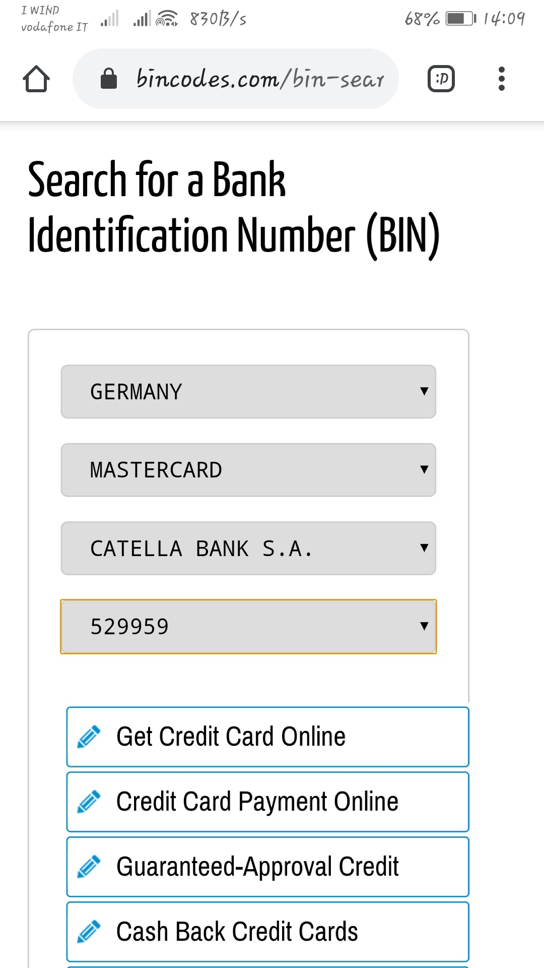 Come trovare i bin, ricerca per nazione Telegraph