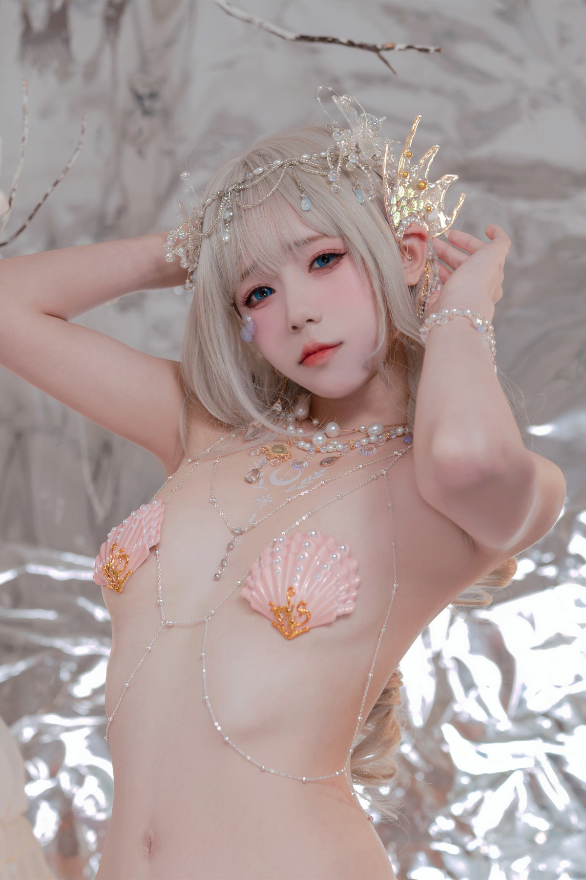 Cosplay 咬一口兔娘 海的女儿 Mermaid 49