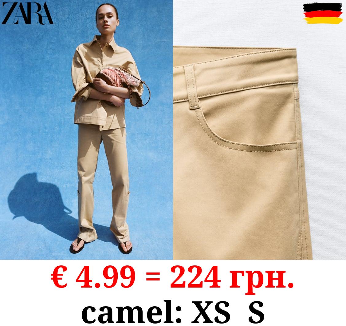 STRAIGHT-LEG TROUSERS WITH LOW POCKETS