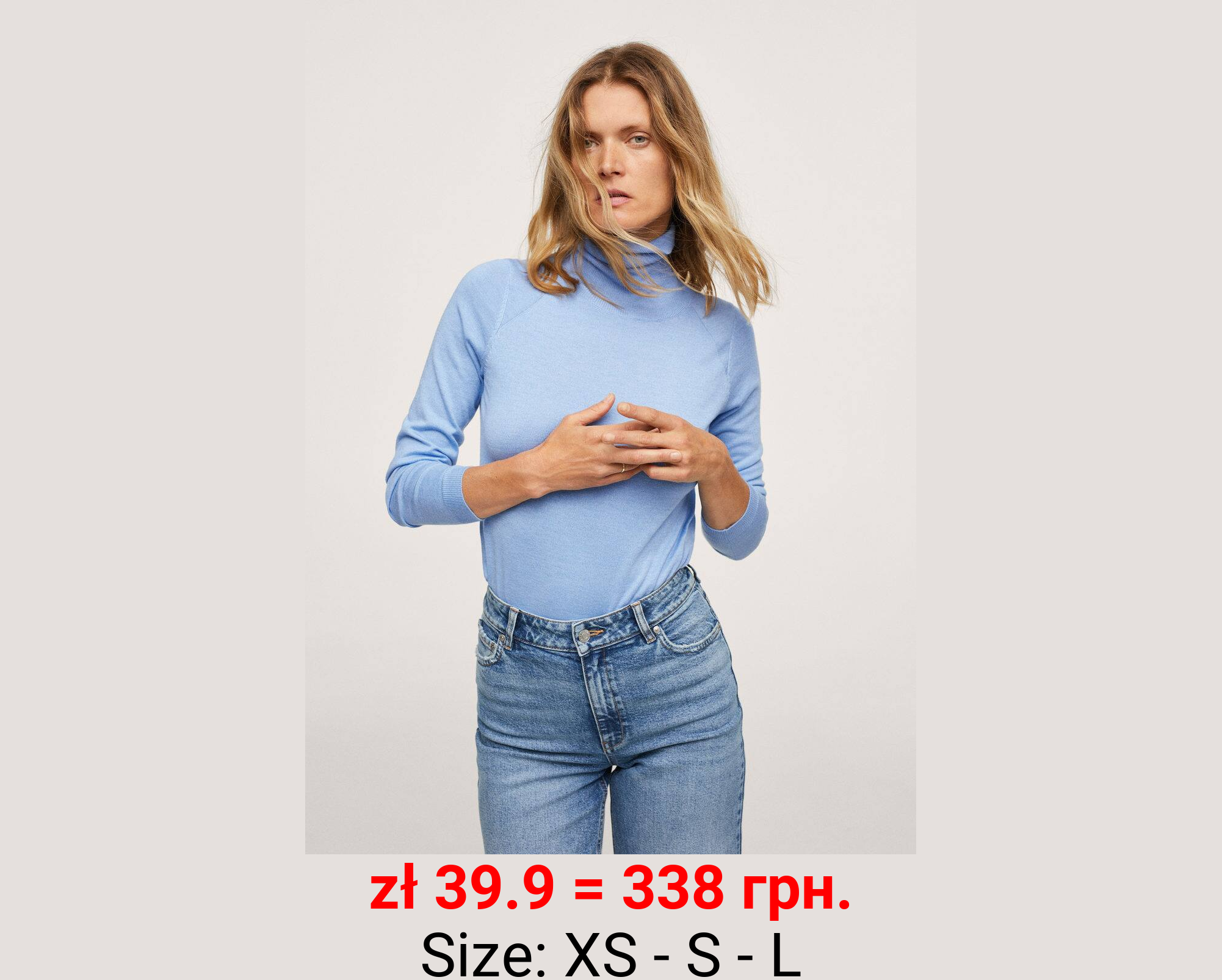 Jersey punto cuello vuelto