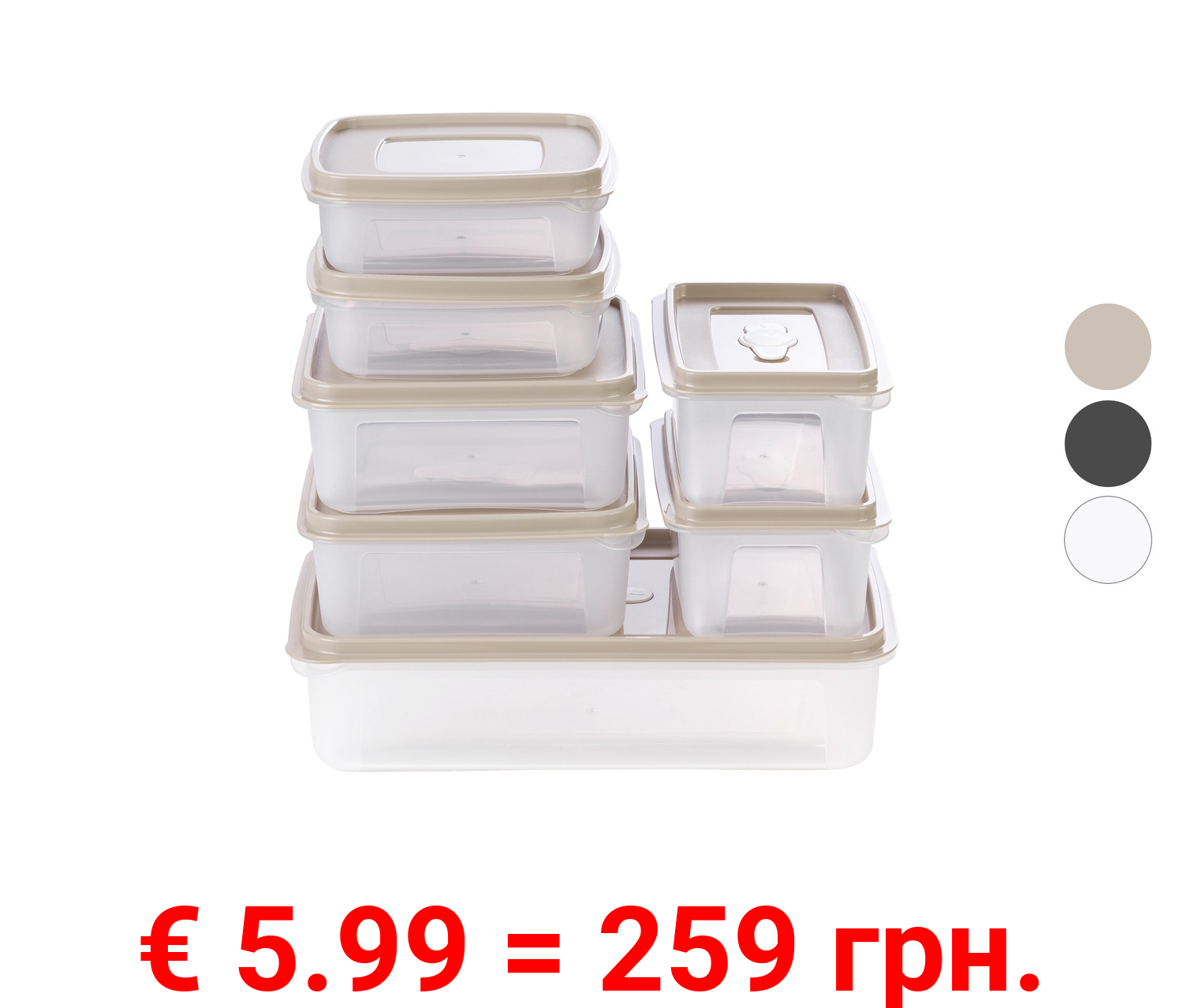 ERNESTO® Frischhaltedosen-Set, 7-teilig