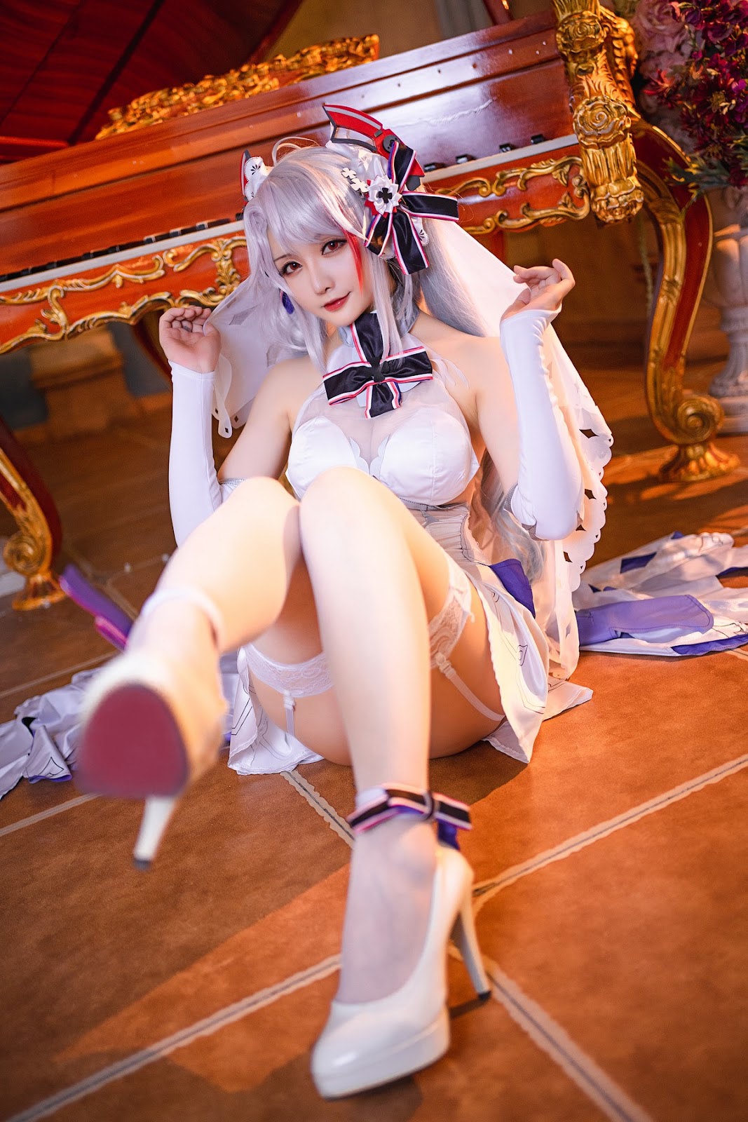 Cosplay 星之迟迟Hoshilily 秘密花园 欧根婚纱 6