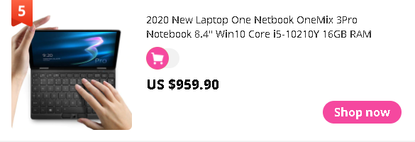 2020 New Laptop One Netbook OneMix 3Pro Notebook 8.4'' Win10 Core i5-10210Y 16GB RAM 512GB PCIE SSD Dual WiFi Type-C HDMI
