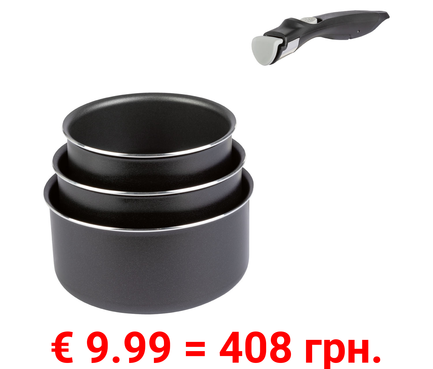 ERNESTO® Topfset / Pfannenset, 3 Stück