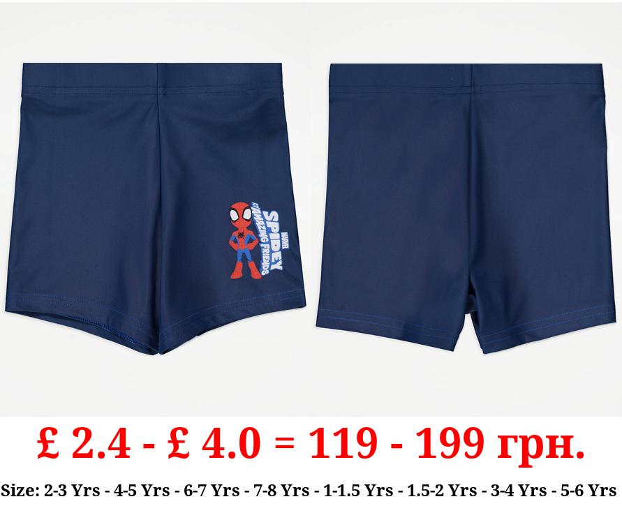 Marvel Spidey and Friends Navy Swim Trunks
