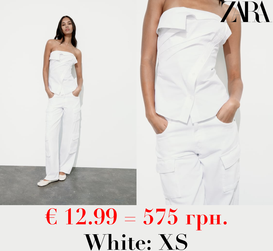 STRAPLESS STRIPED TOP