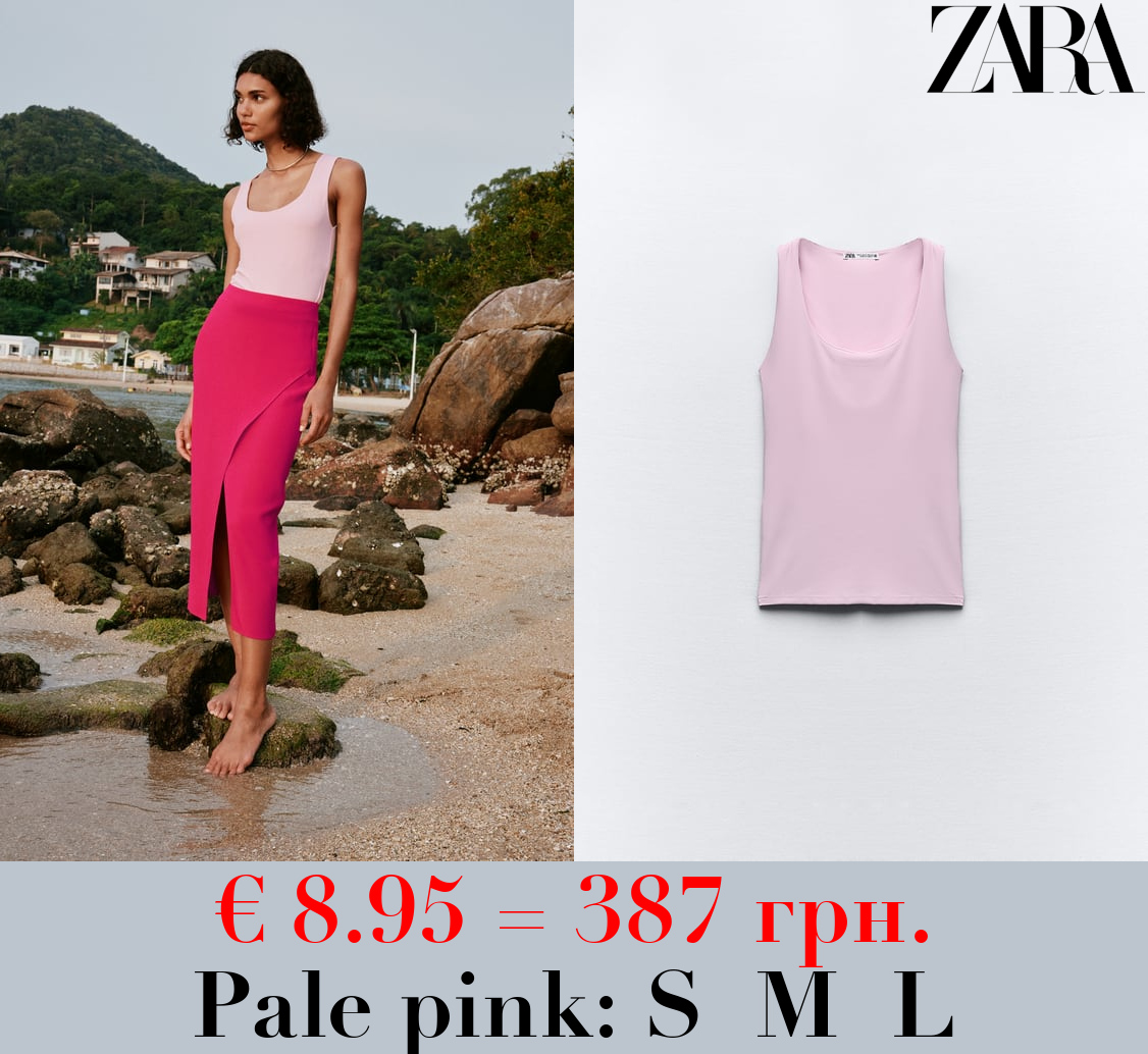 POLYAMIDE TOP WITH WIDE STRAPS