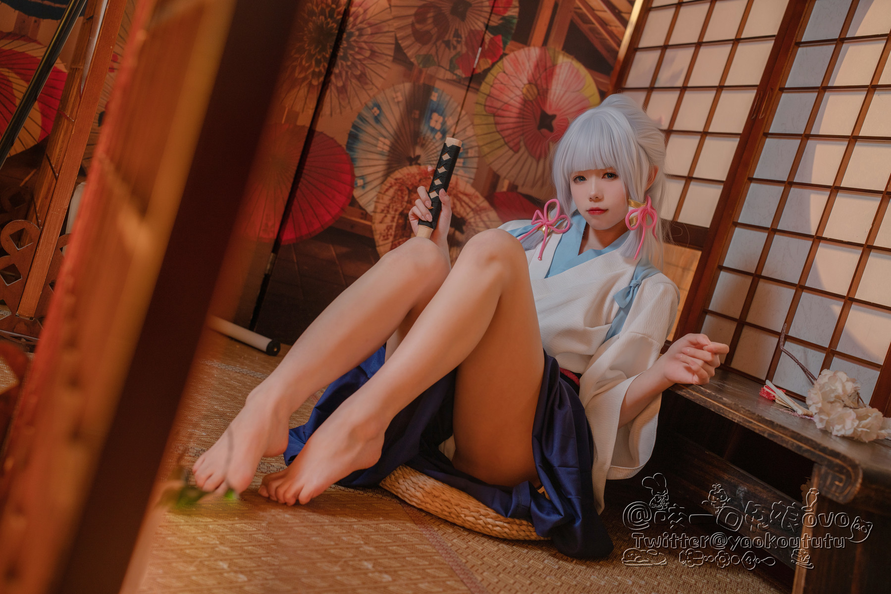 Cosplay 黏黏团子兔 绫华的小憩 14