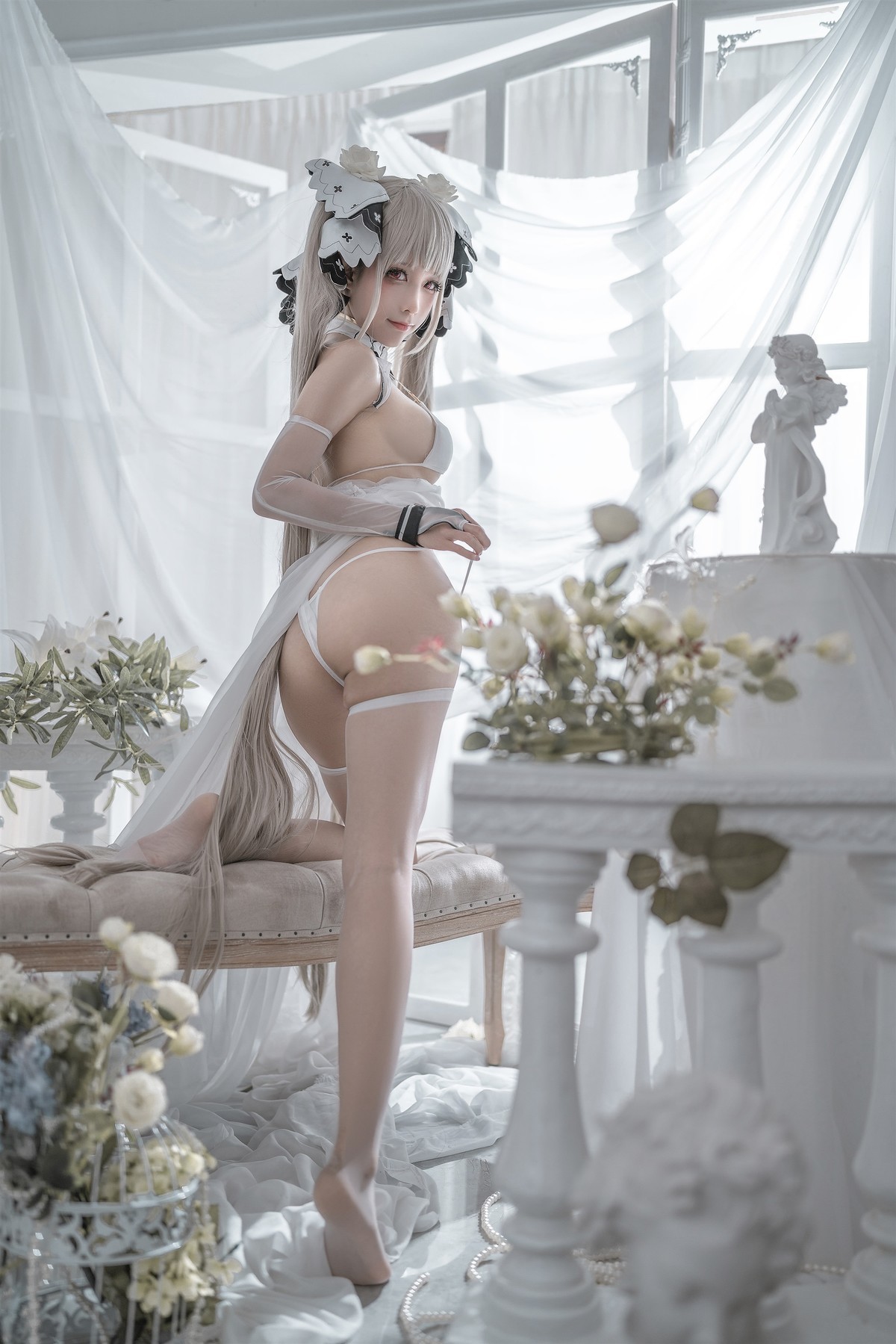 蠢沫沫 Cosplay 可畏婚纱 43