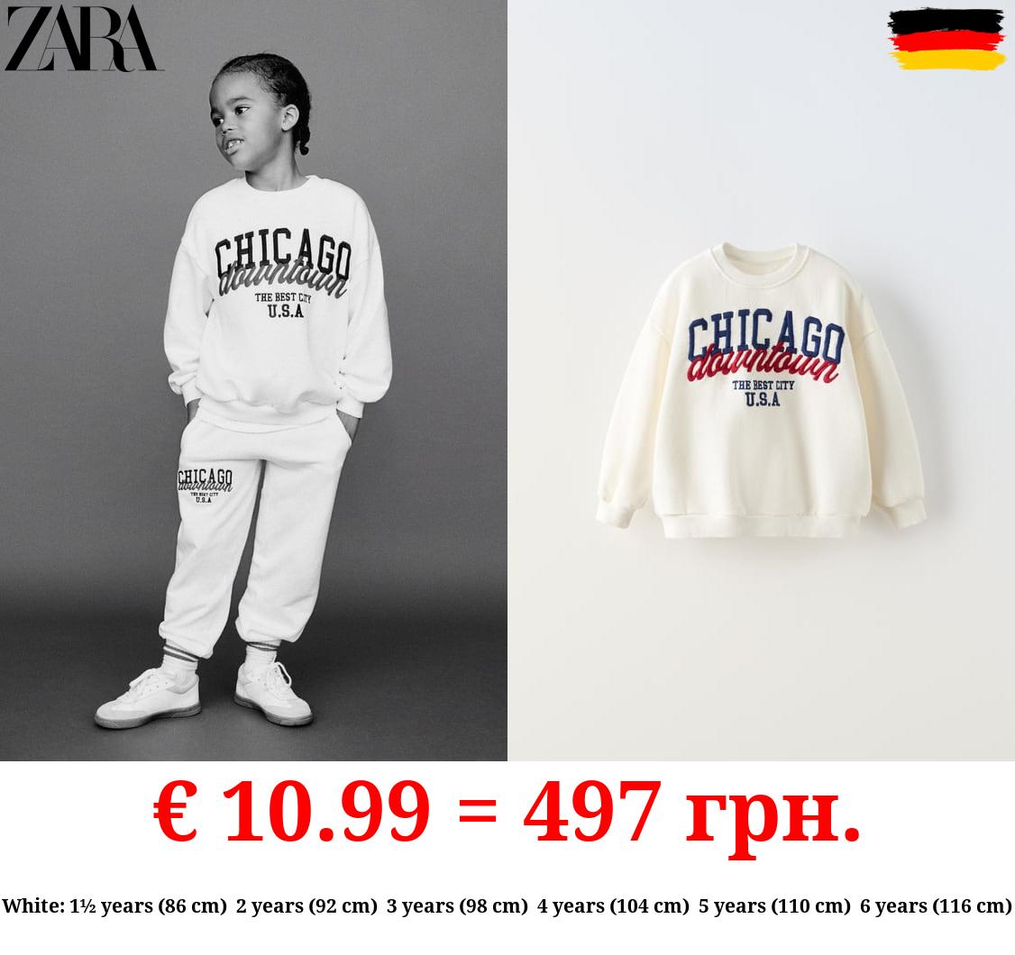 EMBROIDERED CHICAGO SWEATSHIRT