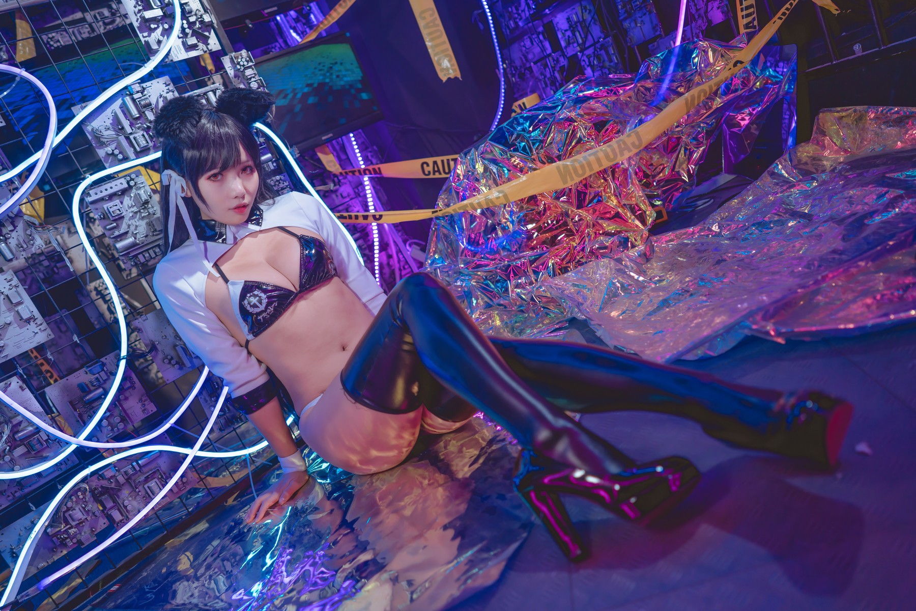 Cosplay 墨玉 爱宕机车服 38
