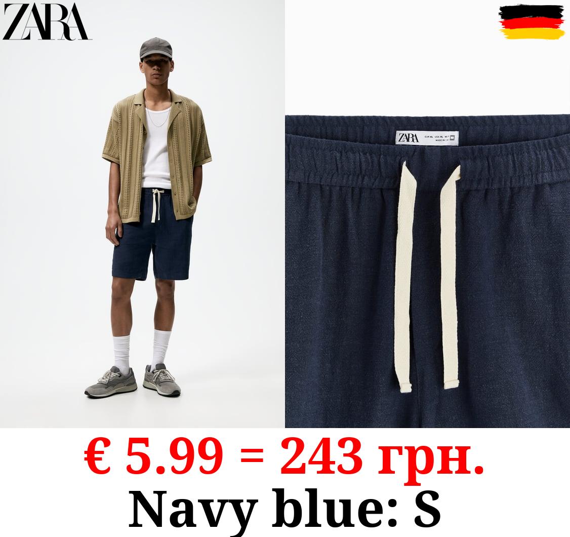 LINEN - VISCOSE BERMUDA SHORTS