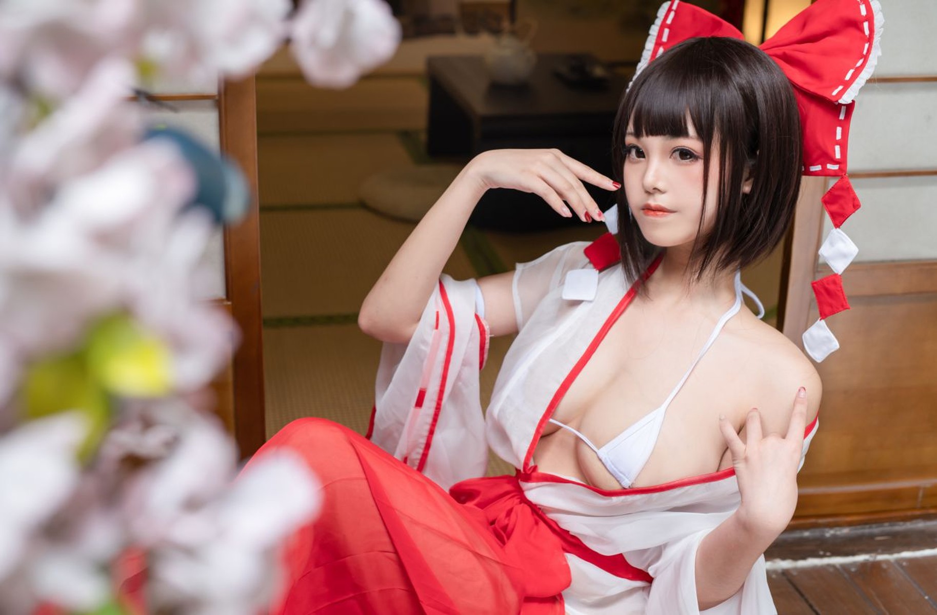 蜜汁貓裘 Cosplay 巫女 Miko Sister 13