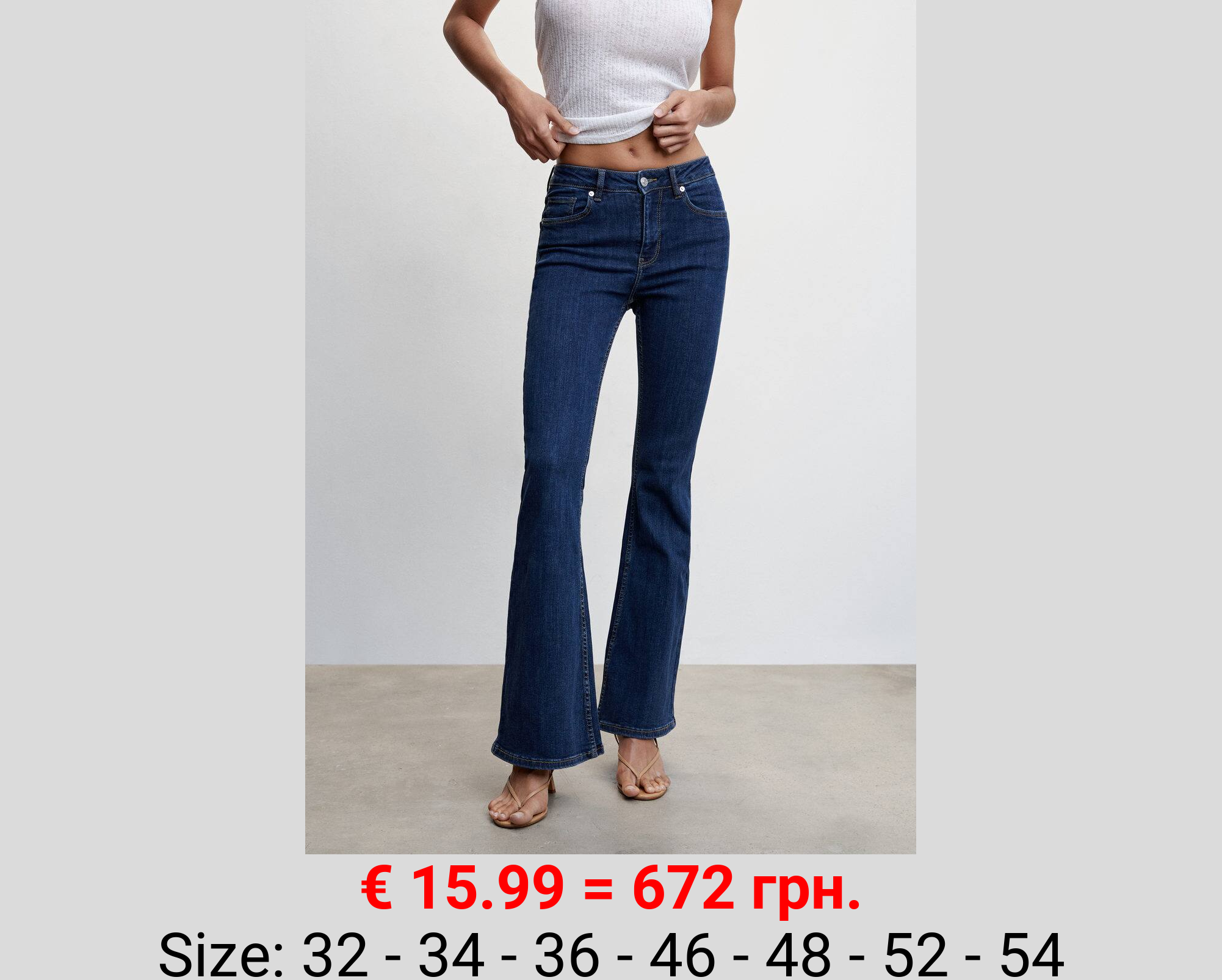 Jeans flare tiro medio