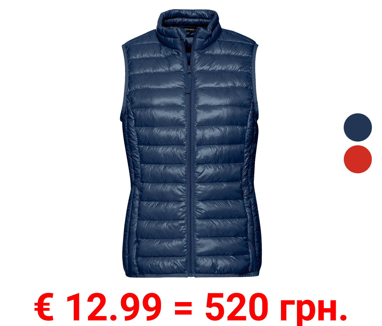 esmara® Damen Weste, windabweisend, mit weichem Stehkragen