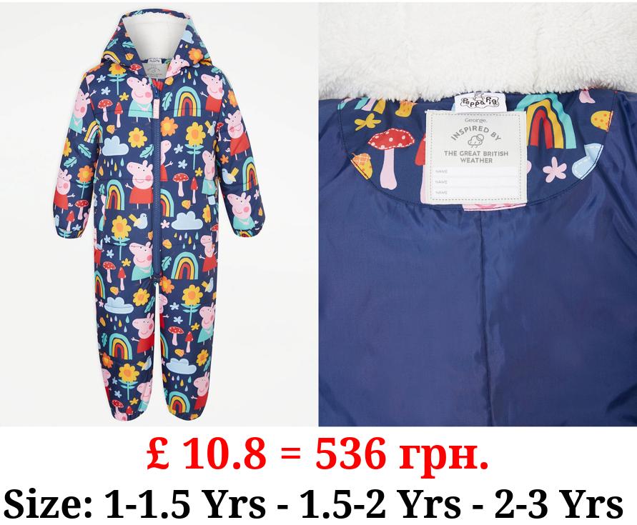 Peppa Pig Navy Outdoor Snowsuit and Mittens