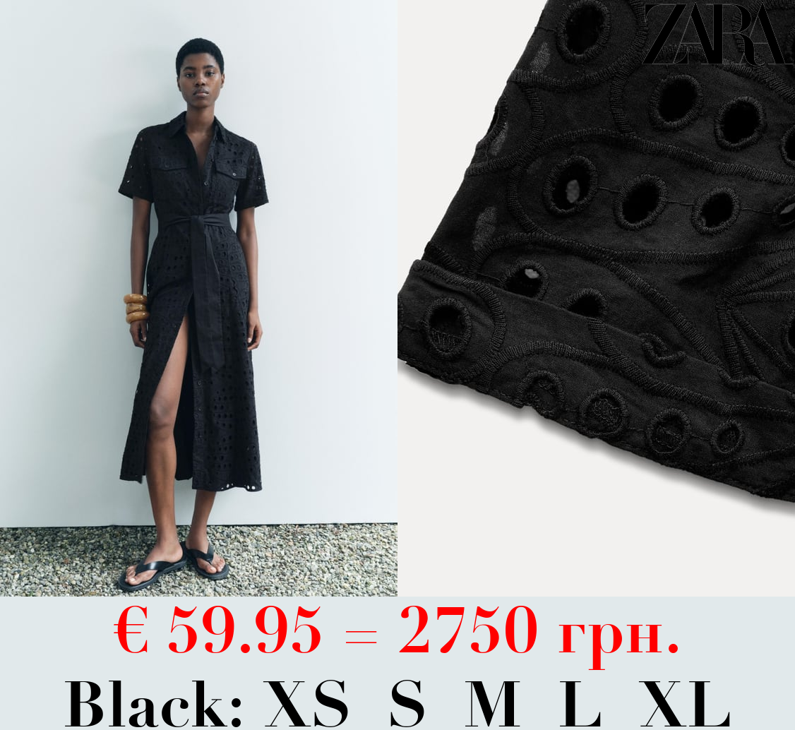 ZW COLLECTION EMBROIDERED SHIRT DRESS