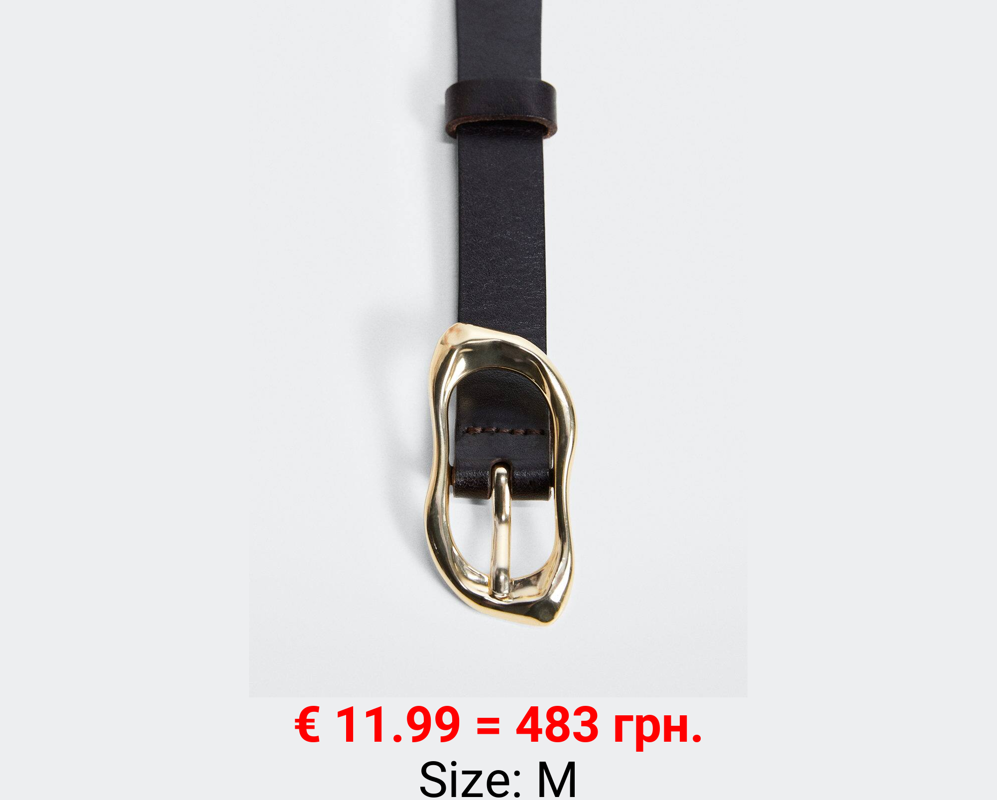 Cinturón piel maxi hebilla