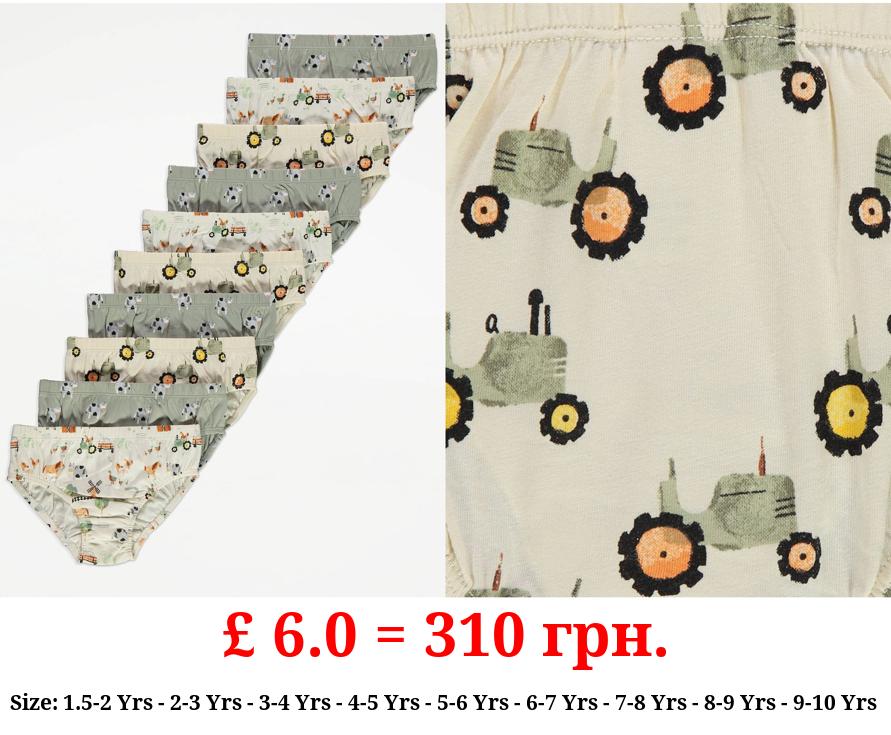 Farm Animal Briefs 10 Pack