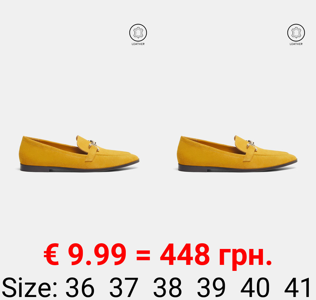 Flat leather loafers