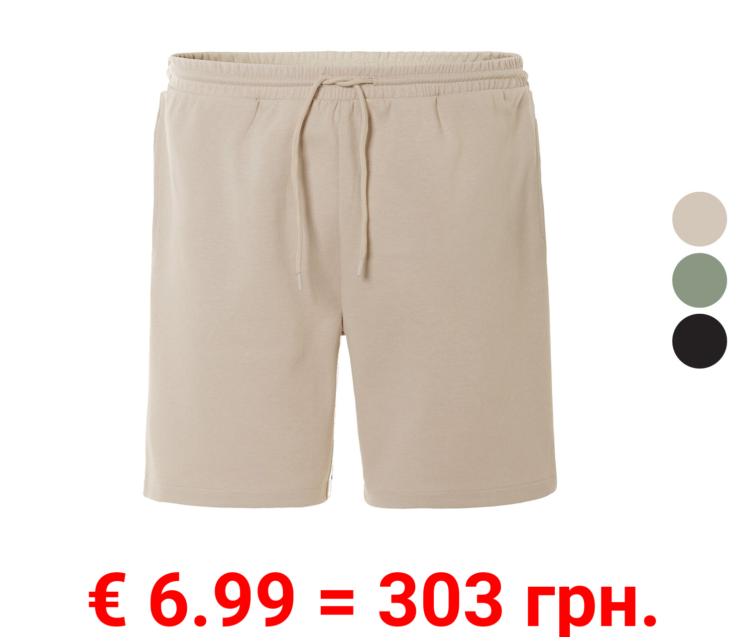 LIVERGY® Sweatshorts mit hohem Baumwollanteil