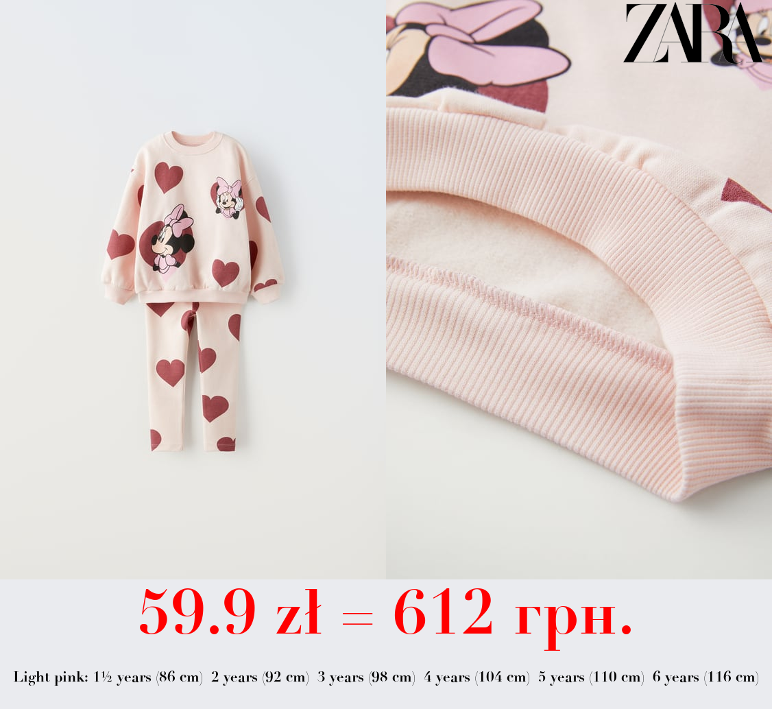 PLUSH MINNIE MOUSE © DISNEY SWEATSHIRT AND LEGGINGS CO-ORD