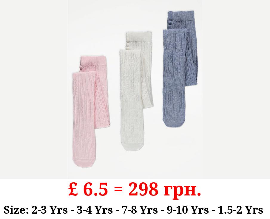 Cable Knit Tights 3 Pack