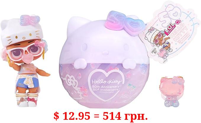 LOL Surprise Hello Kitty Crystal Cutie Doll with 7 Surprises - 50th Anniversary Limited Edition Gift for Girls 3+