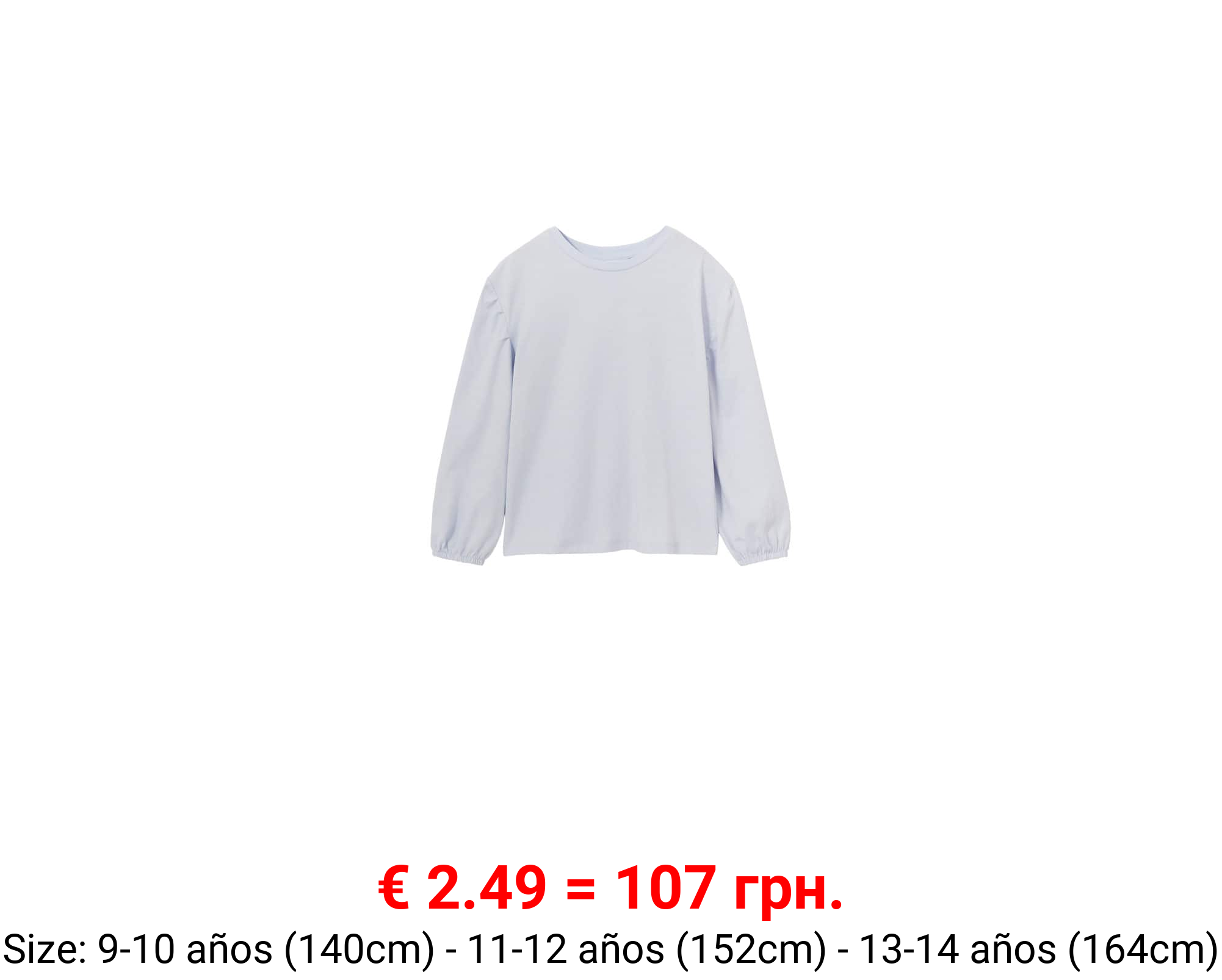 Camiseta algodón manga larga