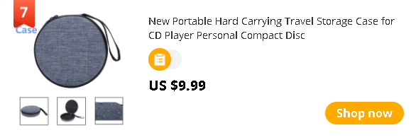 New Portable Hard Carrying Travel Storage Case for CD Player Personal Compact Disc Player,CDs,Headphone,USB Cable and AUX Cable
